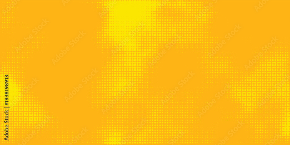 Photography dynamic yellow halftone pattern