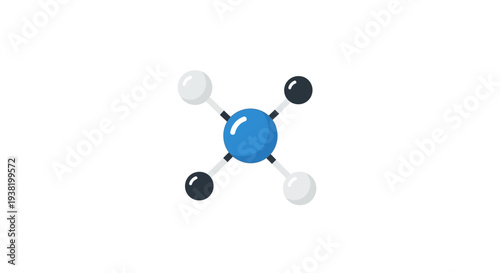 Abstract molecular structure illustration representing scientific and chemical bonds concept