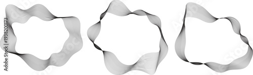 Three zebra print torn paper shapes