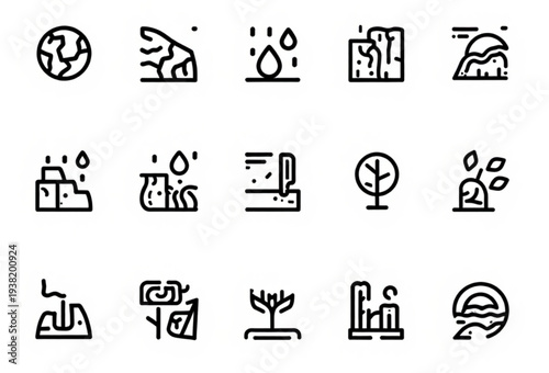 set of icons of food