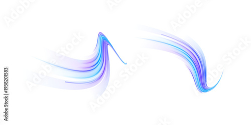 Neon blue motion lines stream through dark space. Curved light ribbons create dynamic energy waves. Futuristic glowing background symbolizing speed and digital flow.