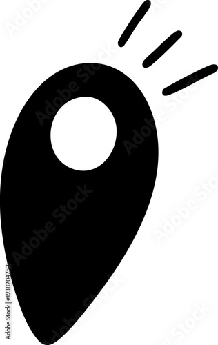 Location Pin Icon - Map Marker GPS Navigation Symbol Filled