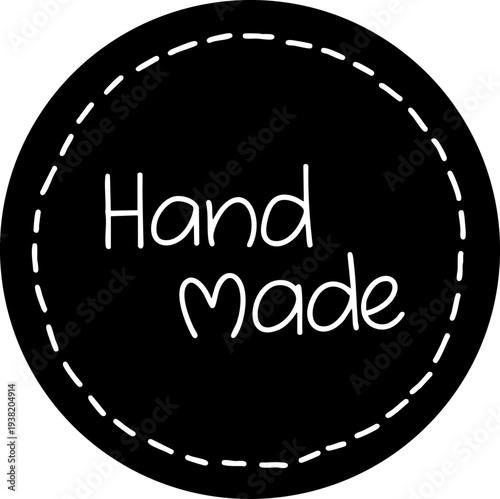 Homemade Badge Icon - Handmade Product Label Stamp Filled