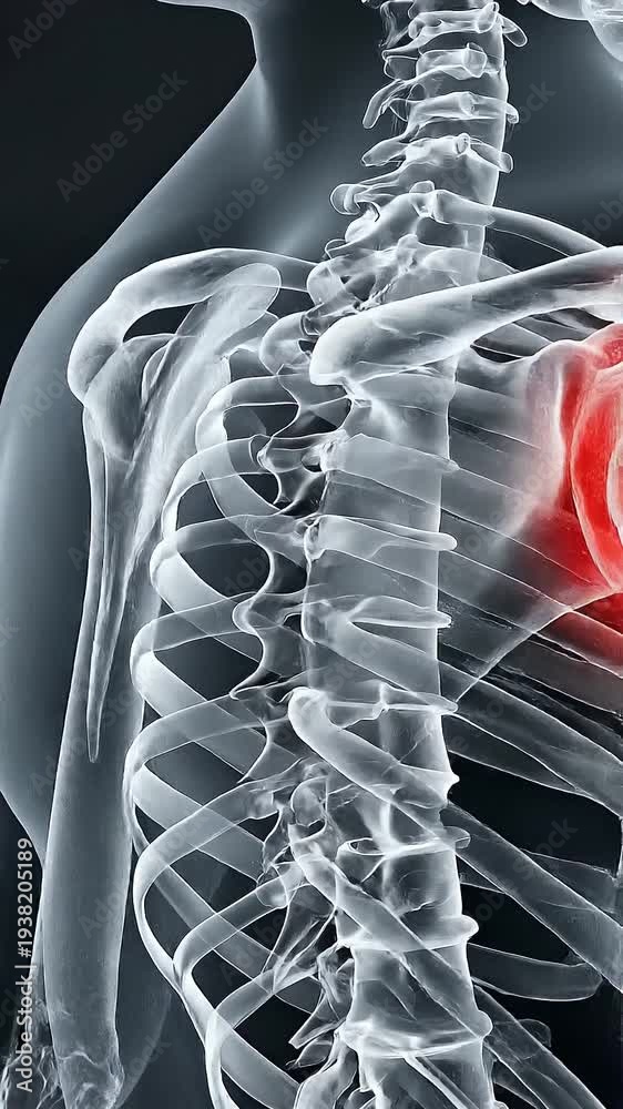 Inflamation Between Ribs Spine rib chest heart chronic inflammation medical anatomy skeleton ...