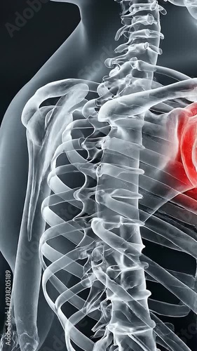 Wallpaper Mural Spine rib chest heart chronic inflammation medical anatomy skeleton torso shoulder joint bone xray arthritis pain chronic inflammation joint anatomy injury 3d shoulder joint chronic pain inflammation Torontodigital.ca