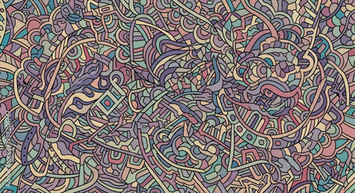 Vibrant Abstract Art with Swirling Patterns and Colors.