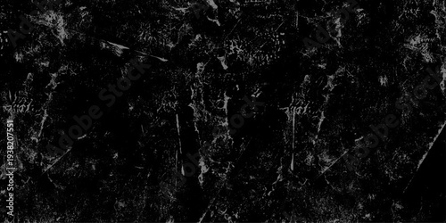 Abstract Dark black stone wall grunge aged rough texture background. closeup texture of black color. Gray concrete cracked walls in the background. White and black messy wall stucco texture background