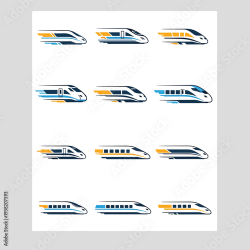 High Speed Train Icons