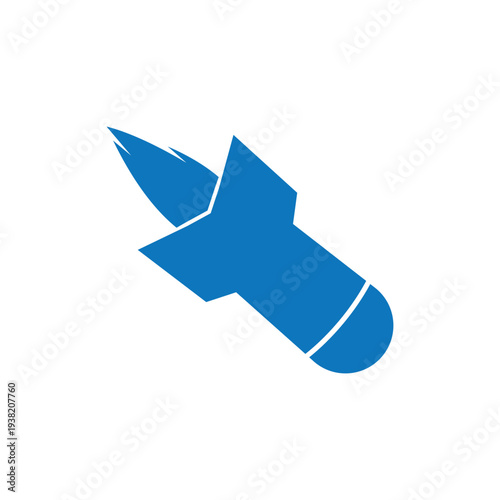missile rudal logo icon illustration design