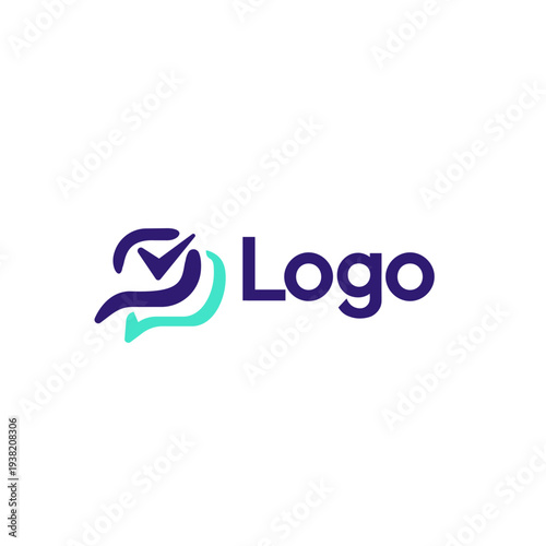 Modern vector logo, messages with a smile, communication.