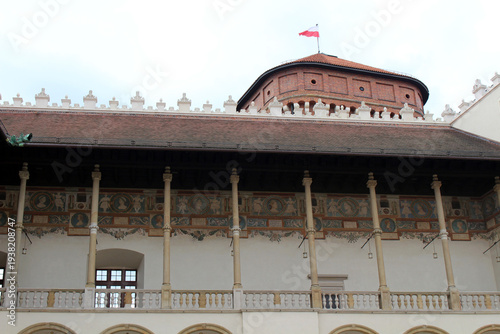 Renaissance Wawel Courtyard August 2024 Arcades and galleries of royal castle Krakow