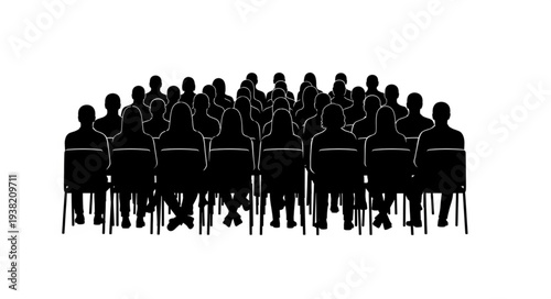 Silhouetted Musicians Playing Instruments Together.