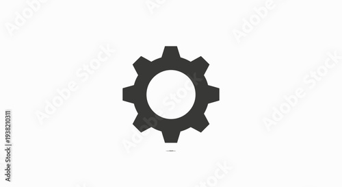 Black gear wheel mechanical part.