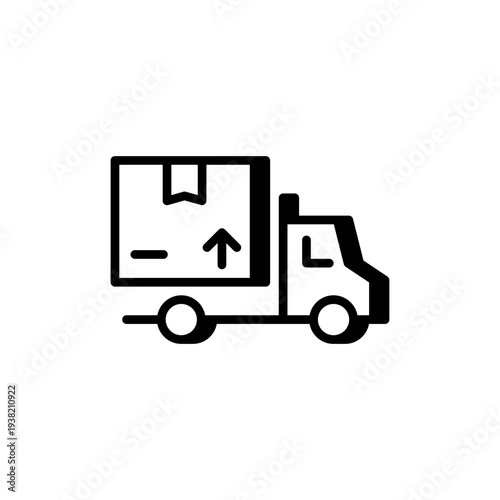 Delivery truck with package icon