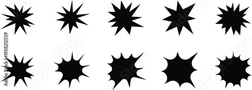 Comic speech bubbles burst and explosion effects set with dynamic action lines vector Illustration.