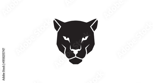 Black Panther Head Illustration Design.