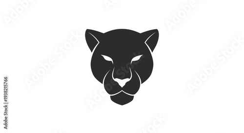 Black Panther Head Illustration Graphic Design.
