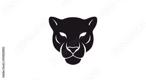 Black Panther Head Logo Illustration Design.