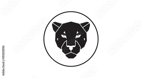 Black Panther Head Logo Illustration Design.
