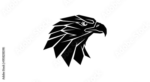 Black silhouette of an eagle head.