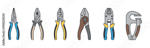 Various types of pliers and wrenches are essential hand tools for a wide range of repair and construction tasks.