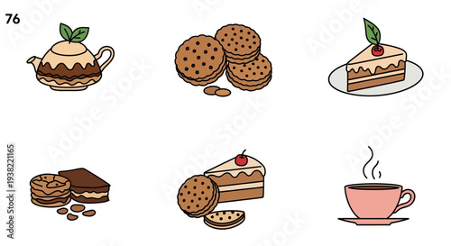 Delicious dessert and coffee time.