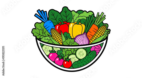 Colorful vegetables in a bowl.