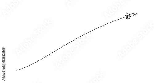 Simple Black and White Fishing Rod.