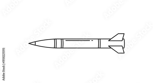 Simple Black and White Missile.