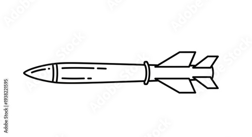 Simple Black and White Missile.