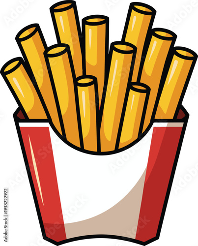 Cute cartoon a illustrator vector french fries