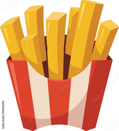 Cute cartoon a illustrator vector french fries