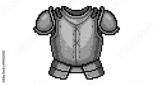Pixel Art Medieval Full Plate Armor Chest Piece.