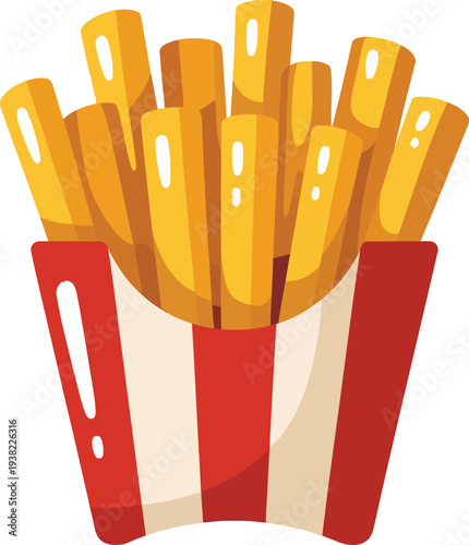 Cute cartoon a illustrator vector french fries
