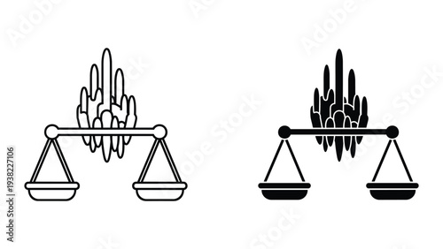 Scales Justice Symbol Imbalance Concept Legal Law Business