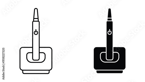 Electric Toothbrush Charger Stand Modern Device Power Icon