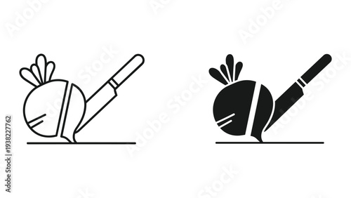 Radish Cut Knife Preparation Ingredient Cooking Culinary