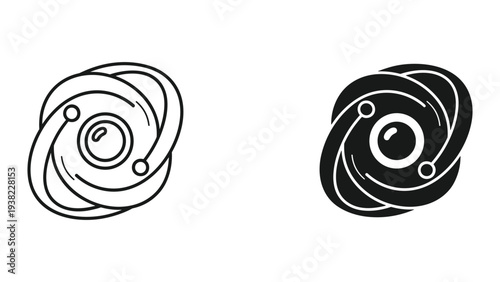 Core Nucleus Orbit Concept Icon Technology