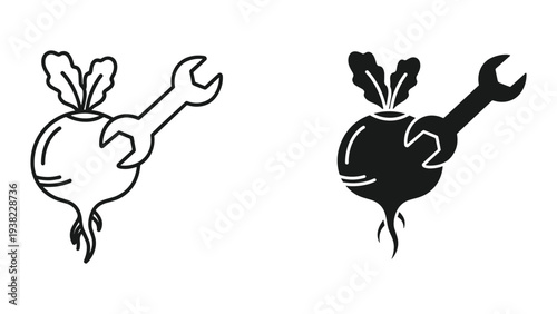 Radish Wrench Tool Agriculture Service Icon