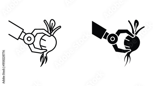 Robot Arm Harvesting Beet Food Production Technology