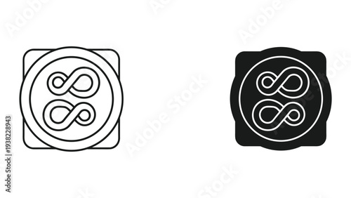 Infinity Symbol Icon Double Loop Endless Concept Commerce
