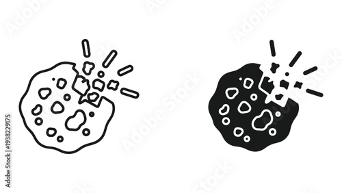 Asteroid Impact Explosion Space Debris Collision