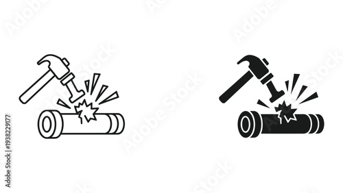 Hammer Breaking Pipe Danger Hazard