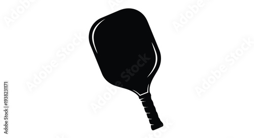 Black silhouette of a pickleball paddle