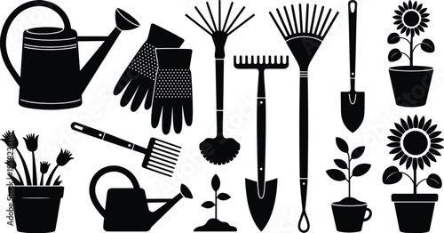 Skateboarder silhouette set, male athlete performing tricks and stunts on ramps, street skating action icons for extreme sports and urban lifestyle vector