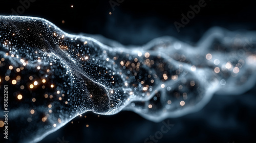 Wallpaper Mural Abstract big data network technology background with glowing connecting dots and lines Torontodigital.ca