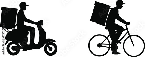 Skateboarder silhouette set, male athlete performing tricks and stunts on ramps, street skating action icons for extreme sports vector