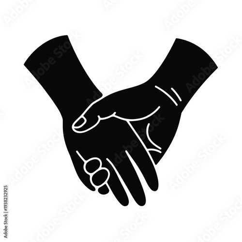 Two hands gently clasping symbolizing care support and human connection