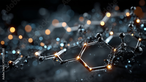 Wallpaper Mural Abstract big data network technology background with glowing connecting dots and lines Torontodigital.ca