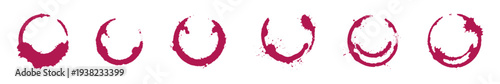 red wine stain vector collection